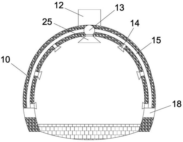 FIG. 2 — Schematic structural view of the tunnel ventilation device (front structure)