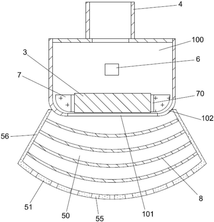 FIG. 3 — Schematic cross-sectional structural view of the air supply outlet
