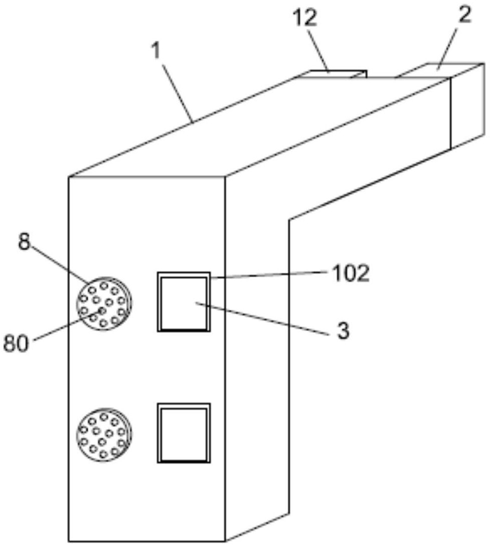 FIG. 2 — external structural schematic view of the fresh-air system
