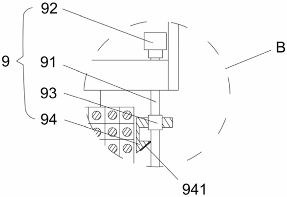 FIG. 3 — enlarged view of part B in FIG. 1