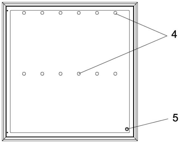 FIG. 3 — third structural schematic view of the medical imaging X-ray film viewer (illuminator)
