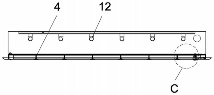 FIG. 7 — fifth structural schematic view of the medical imaging X-ray film viewer (illuminator)