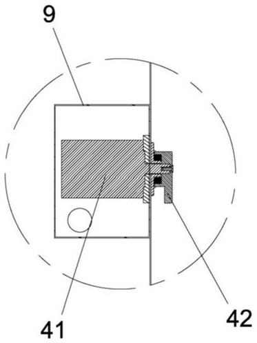 FIG. 4 — Vue en coupe du motoréducteur et de la tige d’entraînement