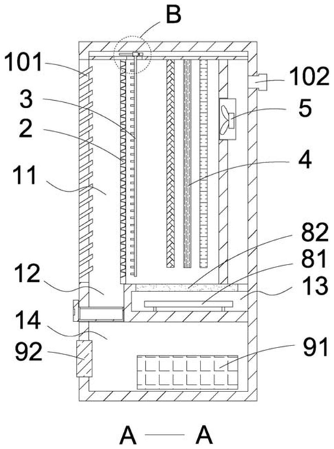 FIG. 2 - cross-sectional view taken along plane A-A in FIG. 1