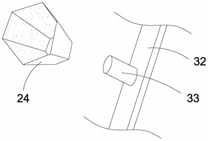 FIG. 6 - structural schematic view of the dust collection bags and ejector pins
