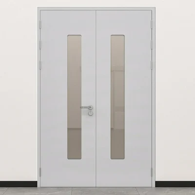 Medical Manual Double-Leaf Steel Door