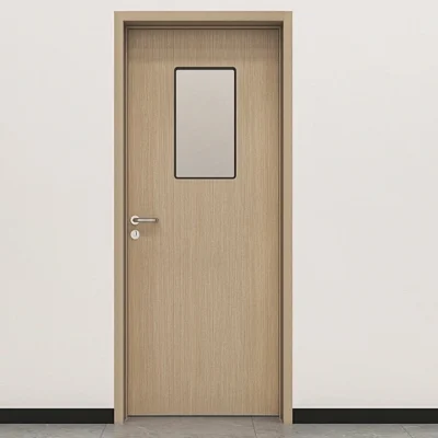 Medical Manual Wood-Grain Steel Door