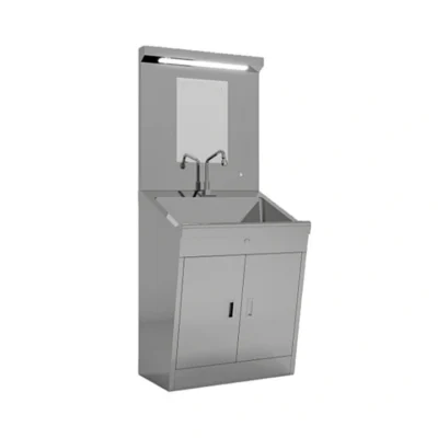 Single-person stainless steel hand-washing sink